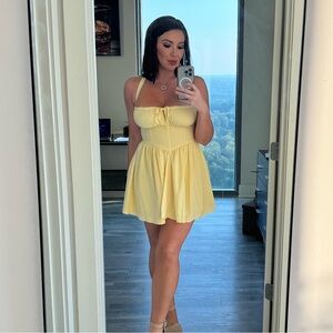 Fashion Nova Lemon Mini Dress